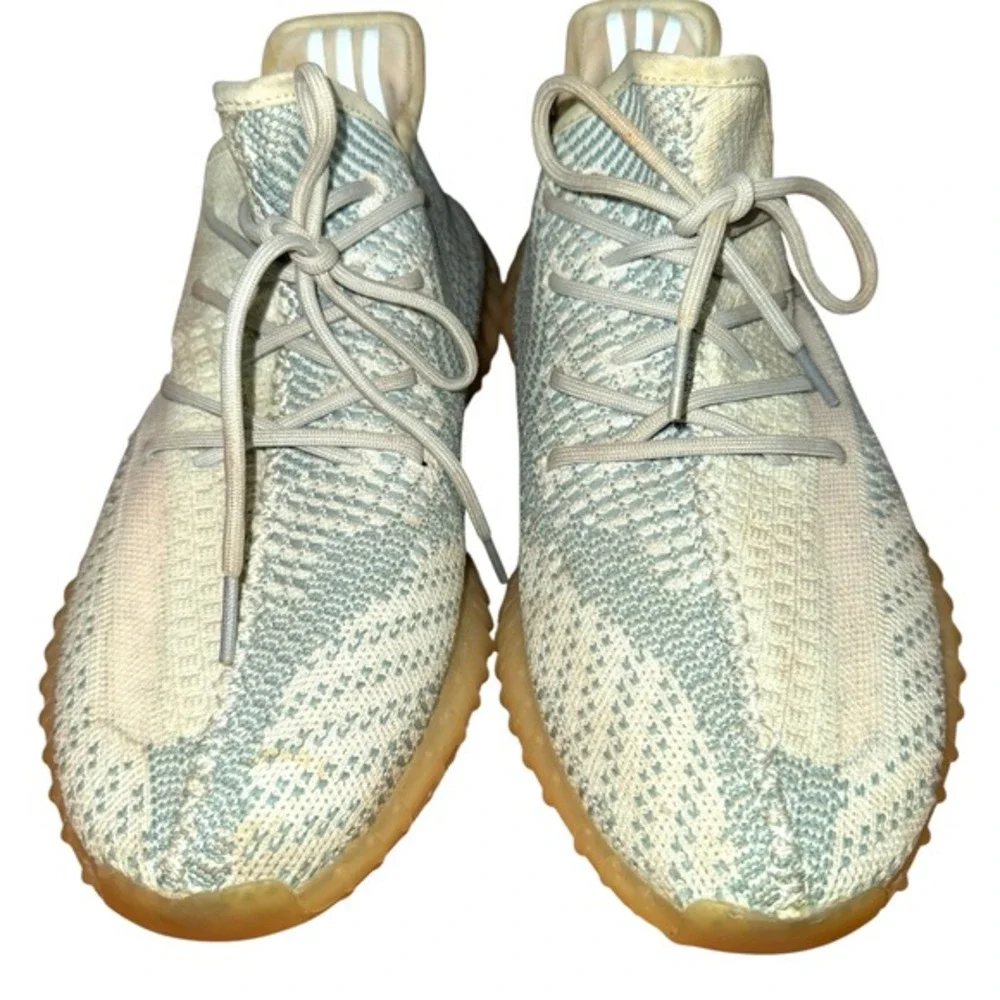 Adidas Yeezy Boost 350 V2 MENS 9.5 PRE-OWNED Cloud‎ White Shoes/Sneakers FW3043